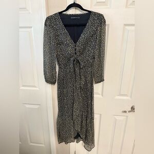Abercrombie & Fitch Ruffle Midi Dress Size Small